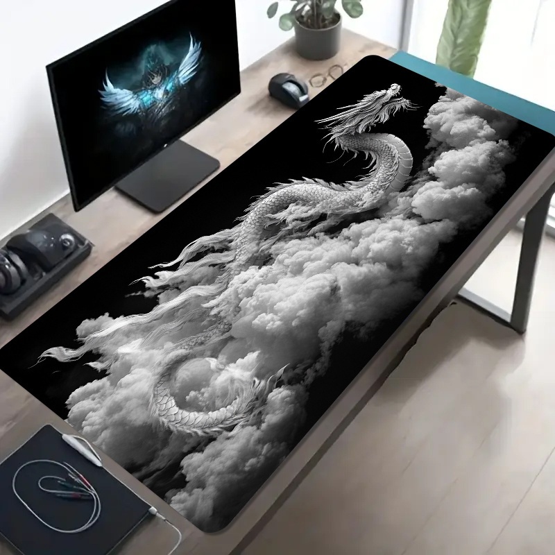 Desk Setup Pc And Laptop - لوحة ماوس للألعاب بتصميم التنين باللونين