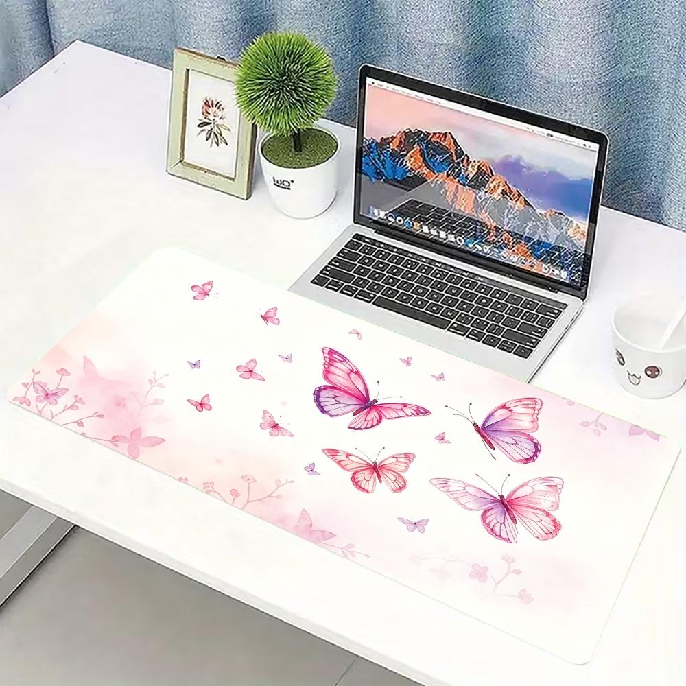 Desk Setup Pc And Laptop - لوحة ماوس كبيرة للألعاب بتصميم فراشة