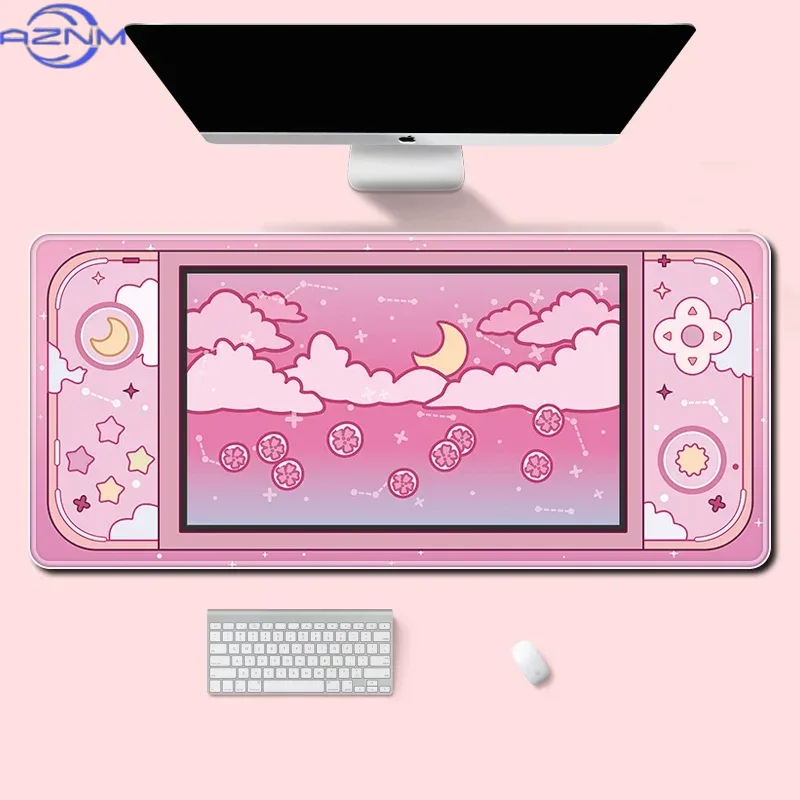 Desk Setup Accessories Aesthetic - بساط مكتب كبير بتصميم القمر والنجوم،