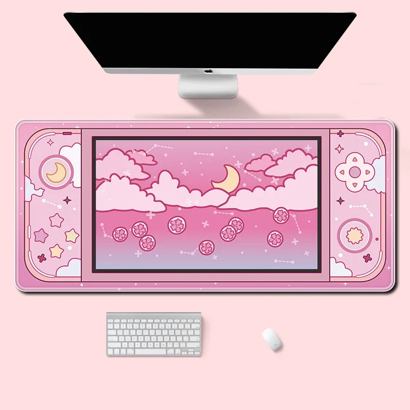 Desk Setup Accessories Aesthetic - القمر والنجوم كبيرة مكتب حصيرة Kawaii