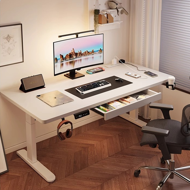 Dual Monitor Desk Setup - مكتب كهربائي حديث قابل للتعديل بمحركين