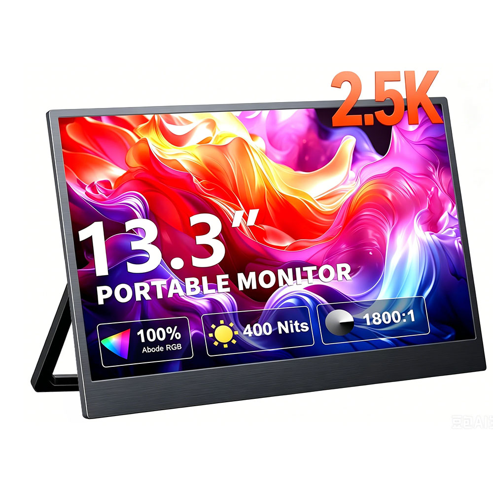 Dual Monitor Desk Setup - شاشة محمولة من MAFNKOU مقاس 13.3