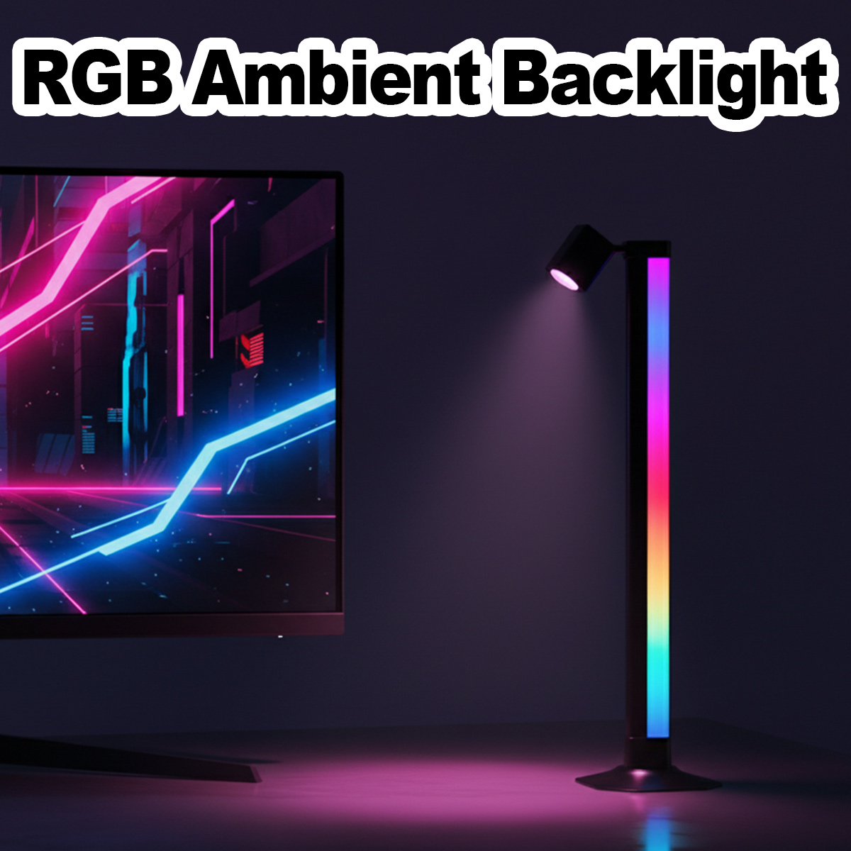Desk Setup Bedroom - شريط إضاءة ذكي LED RGB متزامن