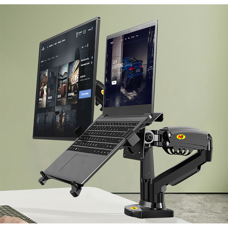سطح المكتب NB F160 + FP-2 الغا - مراجعة Dual Monitor Desk Setup وسعره