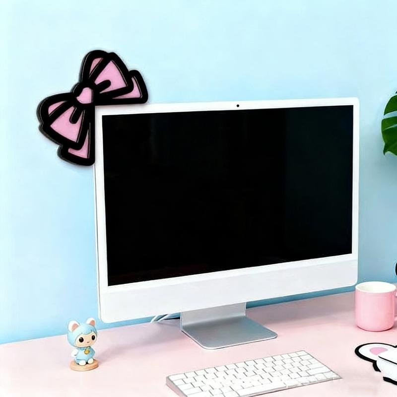 جديد 1/2 قطعة زينة شاشة كمبيوت - مراجعة Desk Setup Pc وسعره