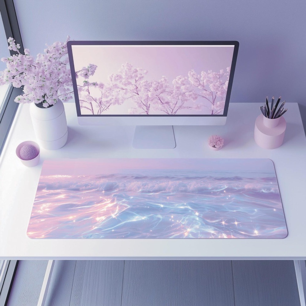سجادة مكتب جمالية بألوان الباس - مراجعة Desk Setup Accessories Aesthetic وسعره