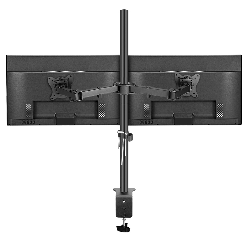 حامل شاشة مزدوج متحرك بالكامل  - مراجعة Dual Monitor Desk Setup وسعره