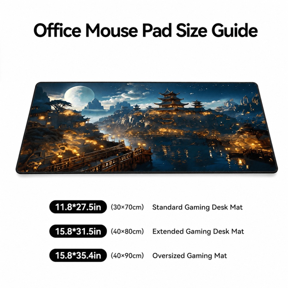 مفرش طاولة ممدود بطباعة قمر ال - مراجعة Work Desk Home Setup وسعره