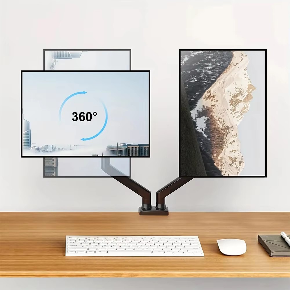 المزدوج رصد جبل حامل مكتب العا - مراجعة Dual Monitor Desk Setup وسعره