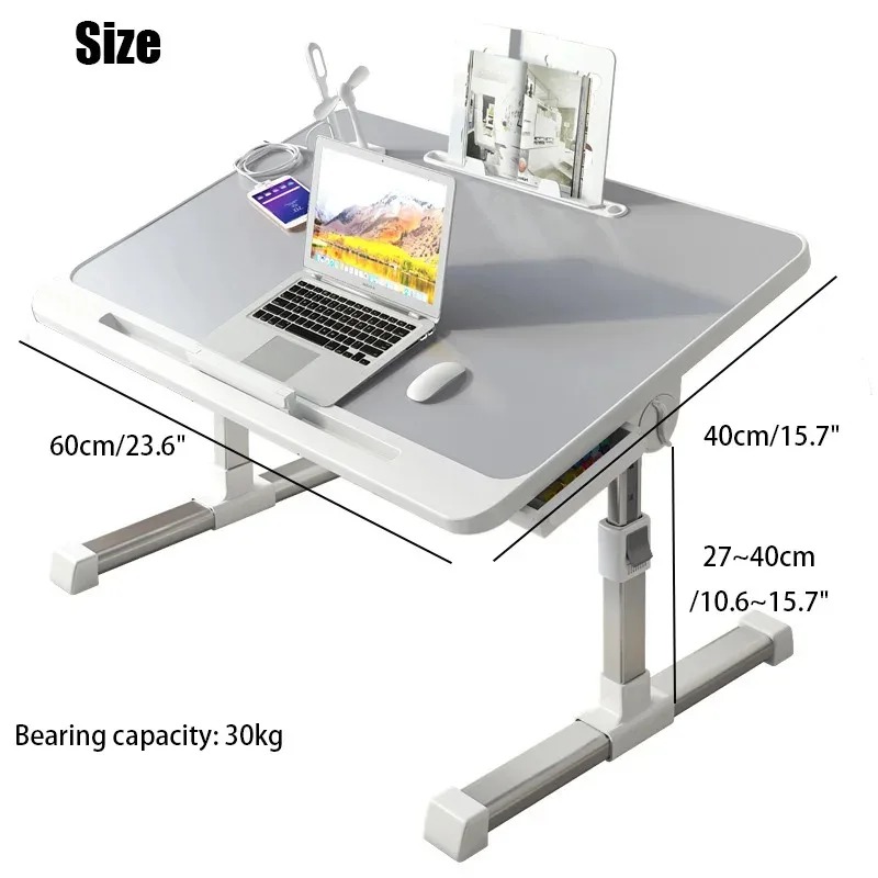 Laptop Bed Tray Table Adjustab - مراجعة Desk Setup Pc وسعره