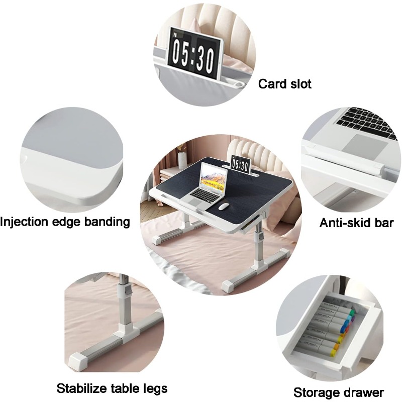 Laptop Bed Tray Table Adjustab - مراجعة Desk Setup Pc وسعره
