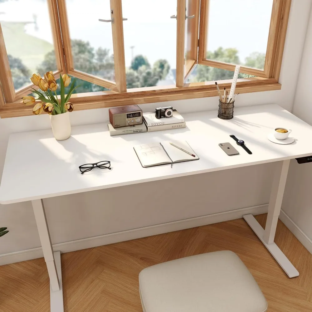 مكتب كهربائي قابل للتعديل من F - مراجعة Dual Monitor Desk Setup وسعره