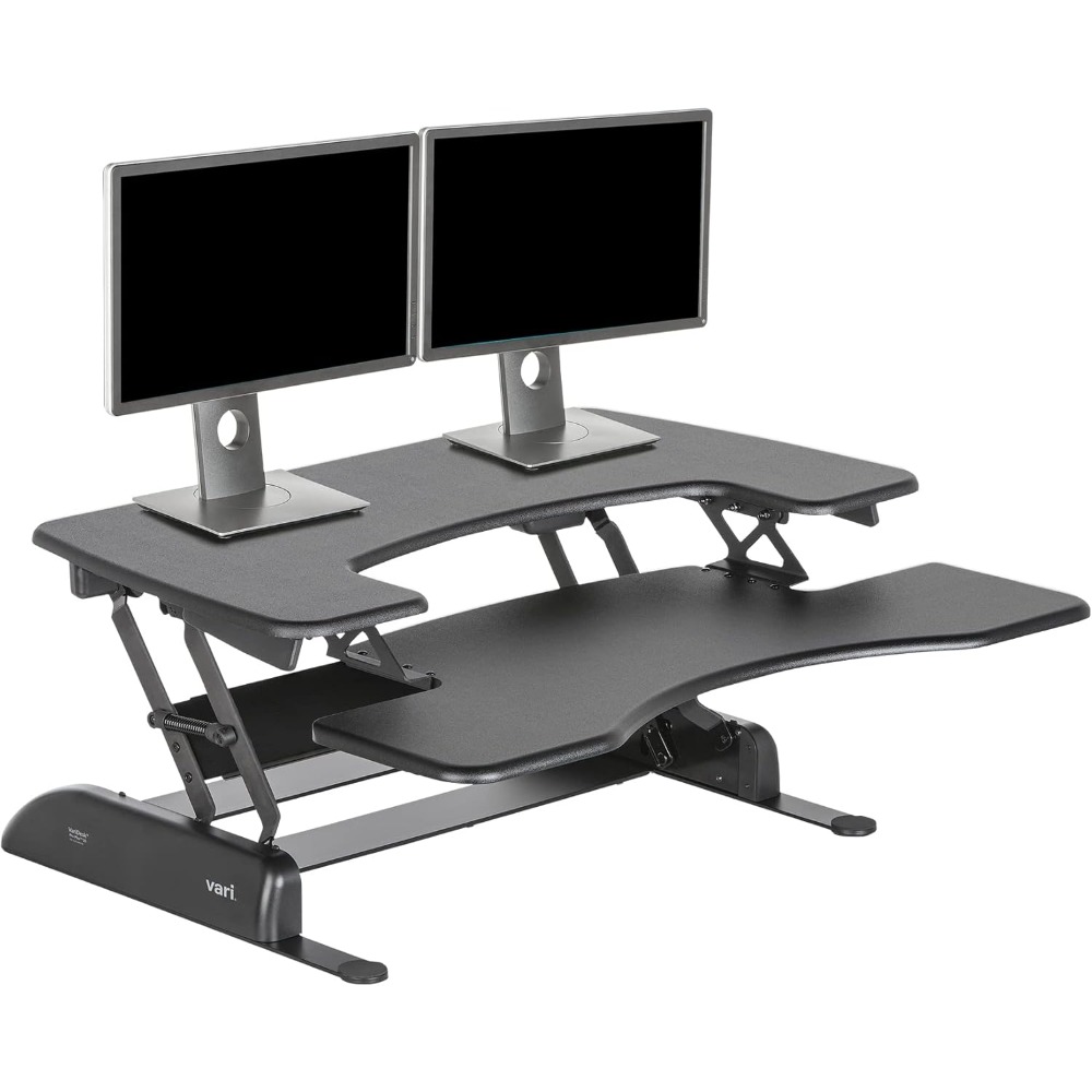 Desk Pro Plus 36، محول قائم بش - مراجعة Dual Monitor Desk Setup وسعره