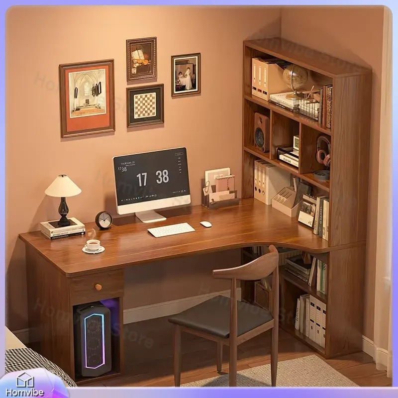 مكتب كمبيوتر على شكل حرف L مع  - مراجعة Dual Monitor Desk Setup وسعره