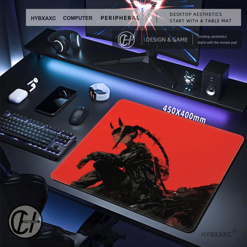 لوحة ماوس HYBXAXC بتصميم فتاة  - مراجعة Work Desk Home Setup وسعره